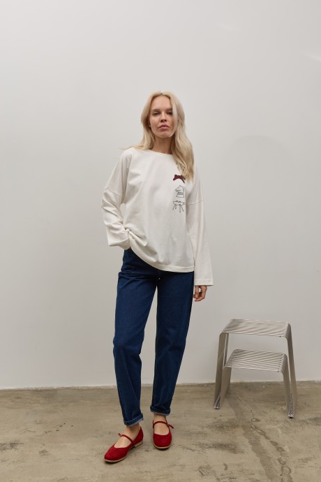 Білий лонгслів 40724072 купить