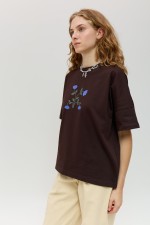 Коричнева футболка 4011 фото 2