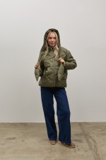 Зелена стьобана куртка 4075 фото 0