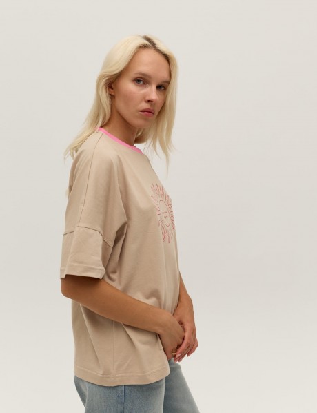 Бежева футболка 39963996 купить