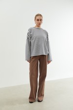 Світшот у сіру смужку 3783 фото 0