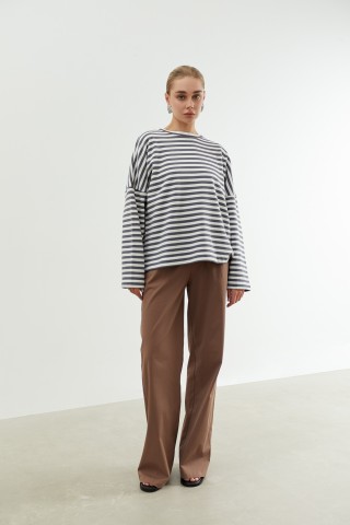 Світшот у сіру смужку 37833783 купить