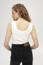 Біла майка 3875 фото 5
