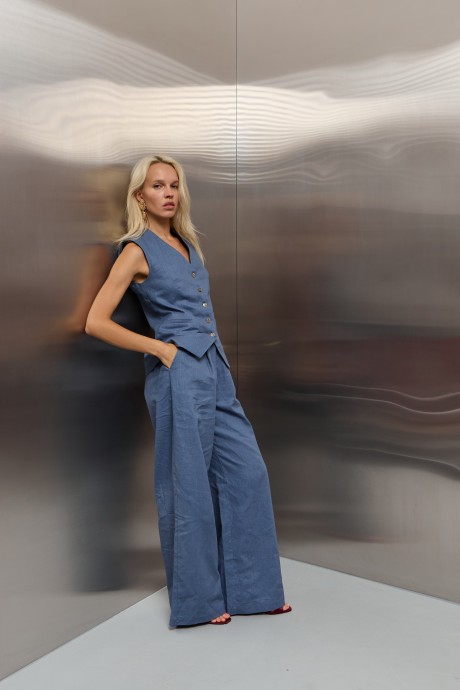 Сині лляні штані 40024002 купить