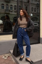 Темно сині джинси мом 4041 фото 0