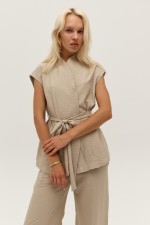 Бежевий жилет 3986 фото 0