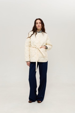 Біла стьобана куртка 39473947 купить