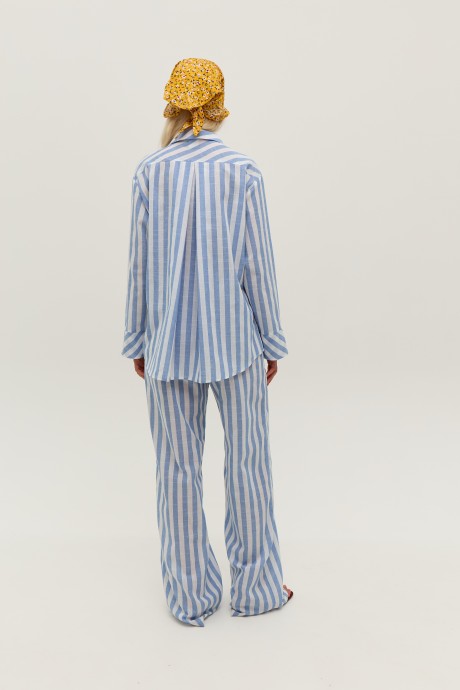 Сорочка у біло-блакитну смужку 39913991 купить