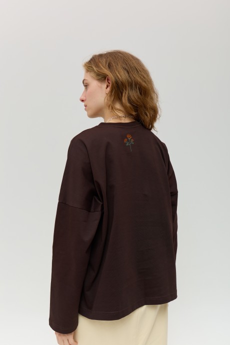 Коричневий лонгслів 40234023 купить