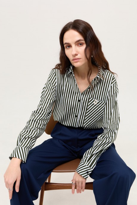 Зелена сорочка у смужку 39543954 купить