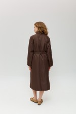 Коричневий плащ 4030 фото 4