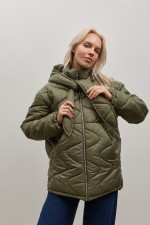 Зелена стьобана куртка 4075 фото 2