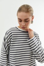 Світшот у сіру смужку 3783 фото 3