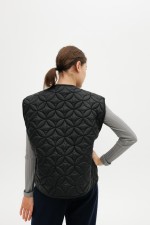 Чорний стьобаний жилет 3881 фото 3