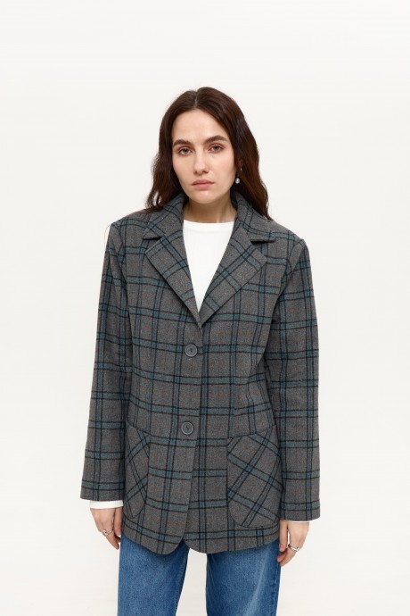Сірий жакет у клітинку 39443944 купить