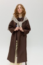 Коричневий плащ 4030 фото 8