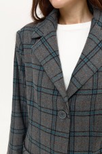 Сірий жакет у клітинку 3944 фото 5