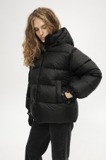 Чорний пуховик 3899 фото 3