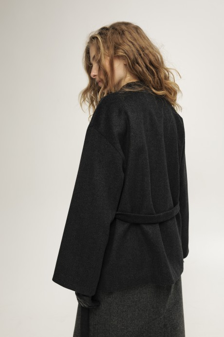 Сіре коротке пальто 38893889 купить