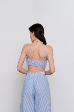 Топ у блакитну смужку 3608 фото 2