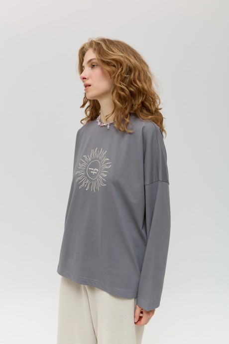 Сірий лонгслів 40184018 купить