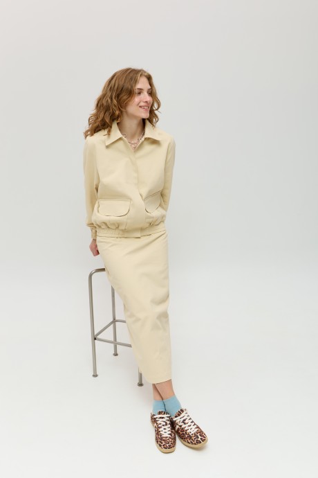 Бежевий бомбер 40344034 купить