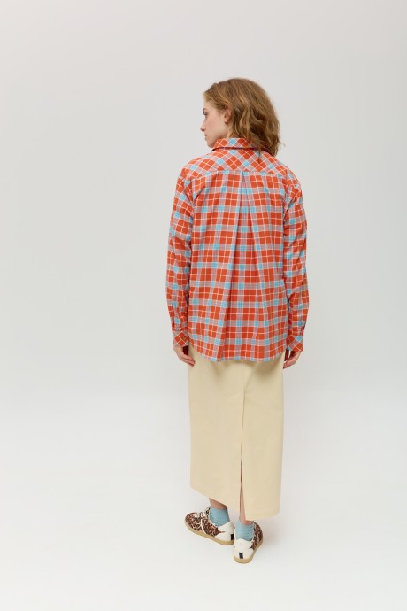 Помаранчева картата сорочка 40174017 купить