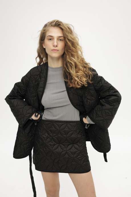 Чорна стьобана спідниця 39133913 купить