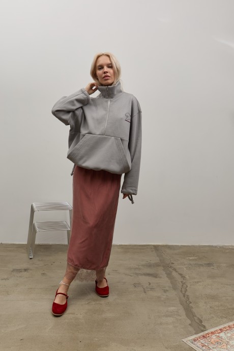 Сірий анорак 40744074 купить