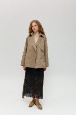 Бежева куртка 4032 фото 5