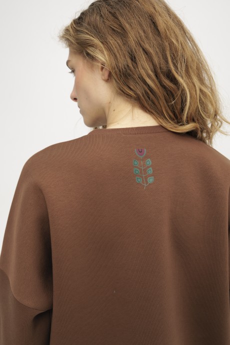 Коричневий світшот 39083908 купить