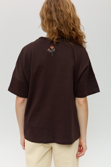 Коричнева футболка 40114011 купить